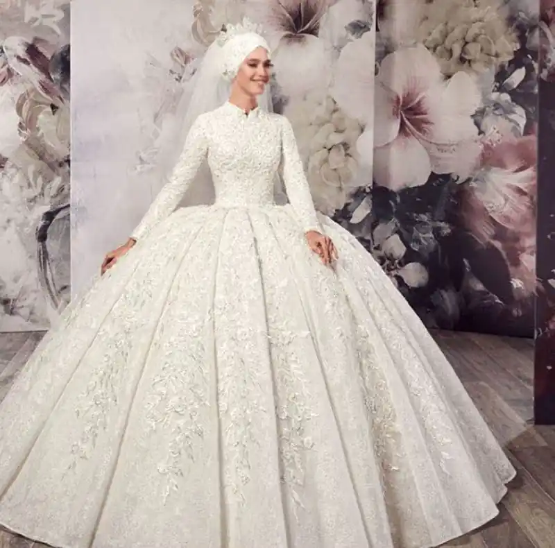 مدل لباس عروس پوشیده