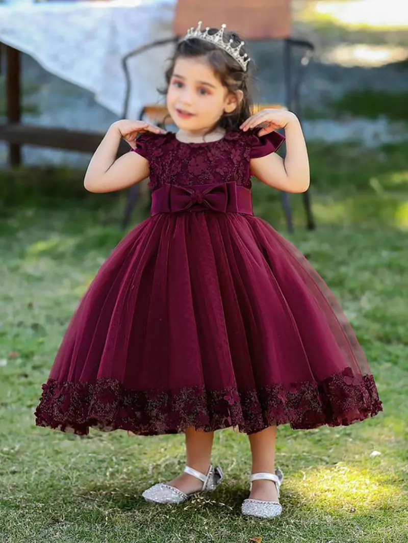 لباس مجلسی دخترانه کوتاه پف دار