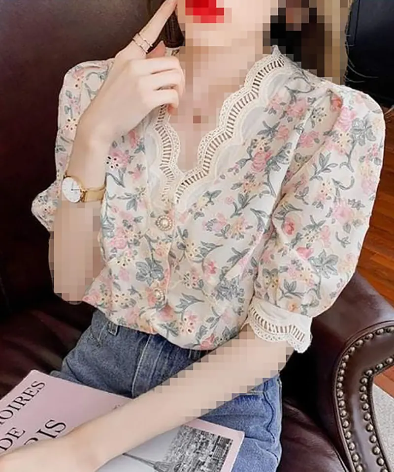 مدل شومیز حریر گلدار