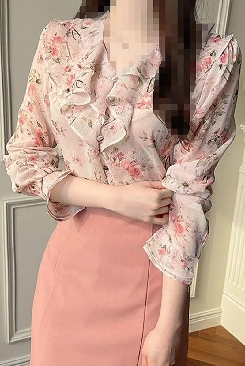 مدل شومیز حریر گلدار