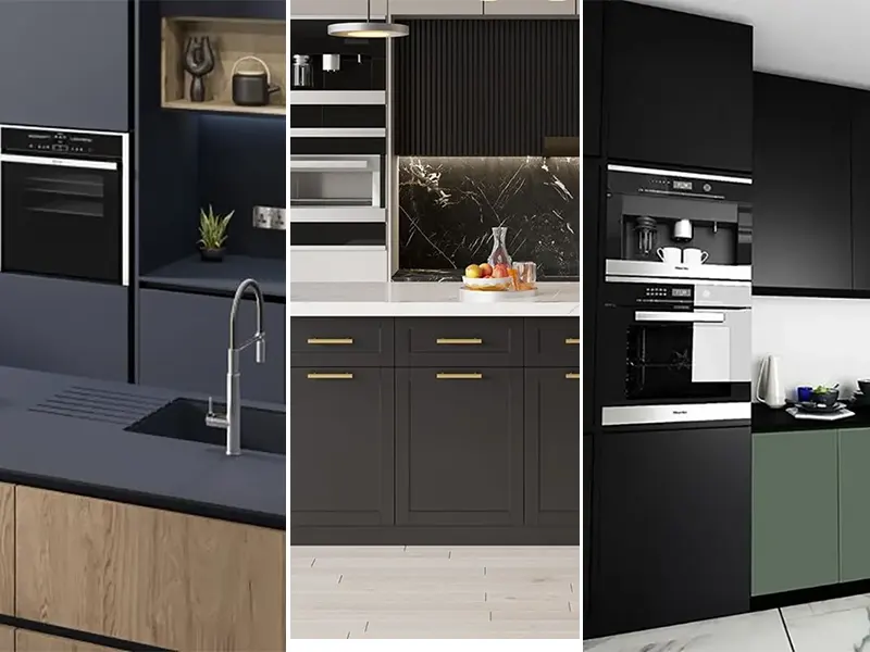 مدل کابینت شیک به رنگ مشکی