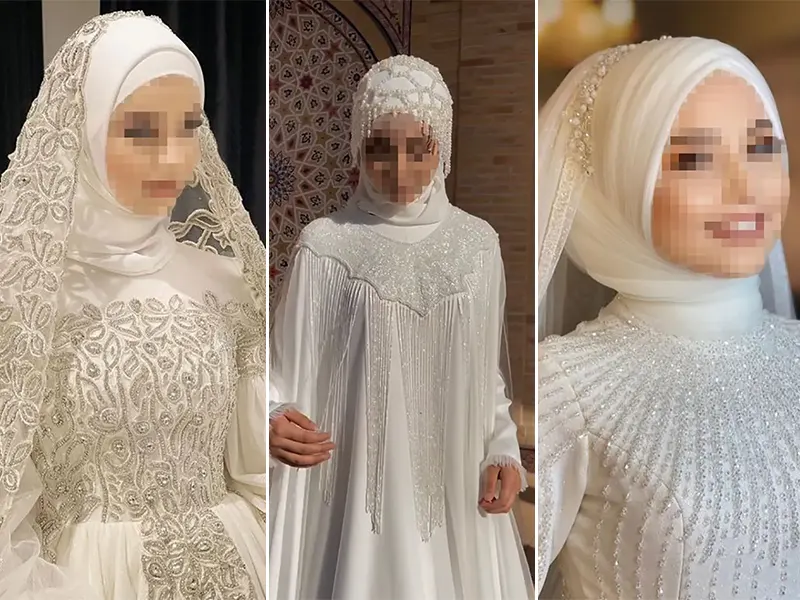 مدل مقنعه حجاب عروس