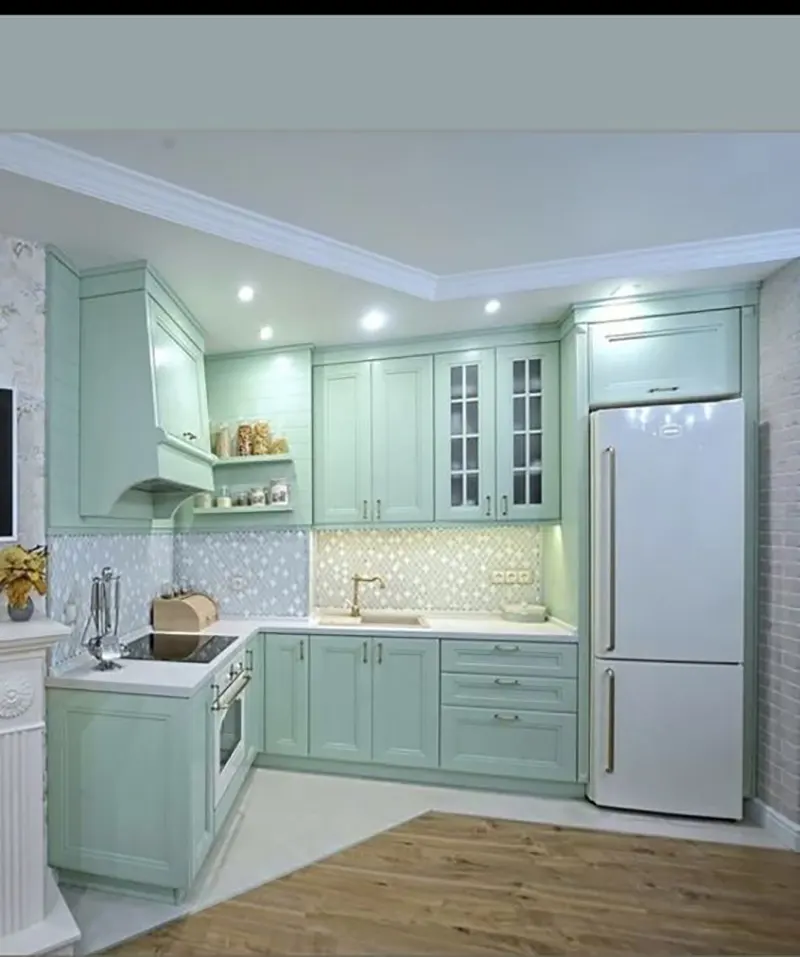 ایده کابینت با رنگ پاستیلی