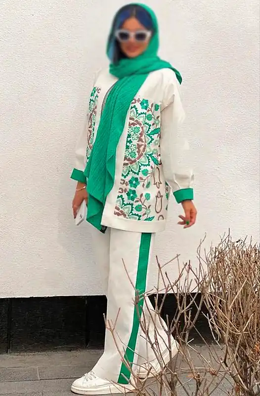  جدیدترین مدل مانتو گلدوزی شده
