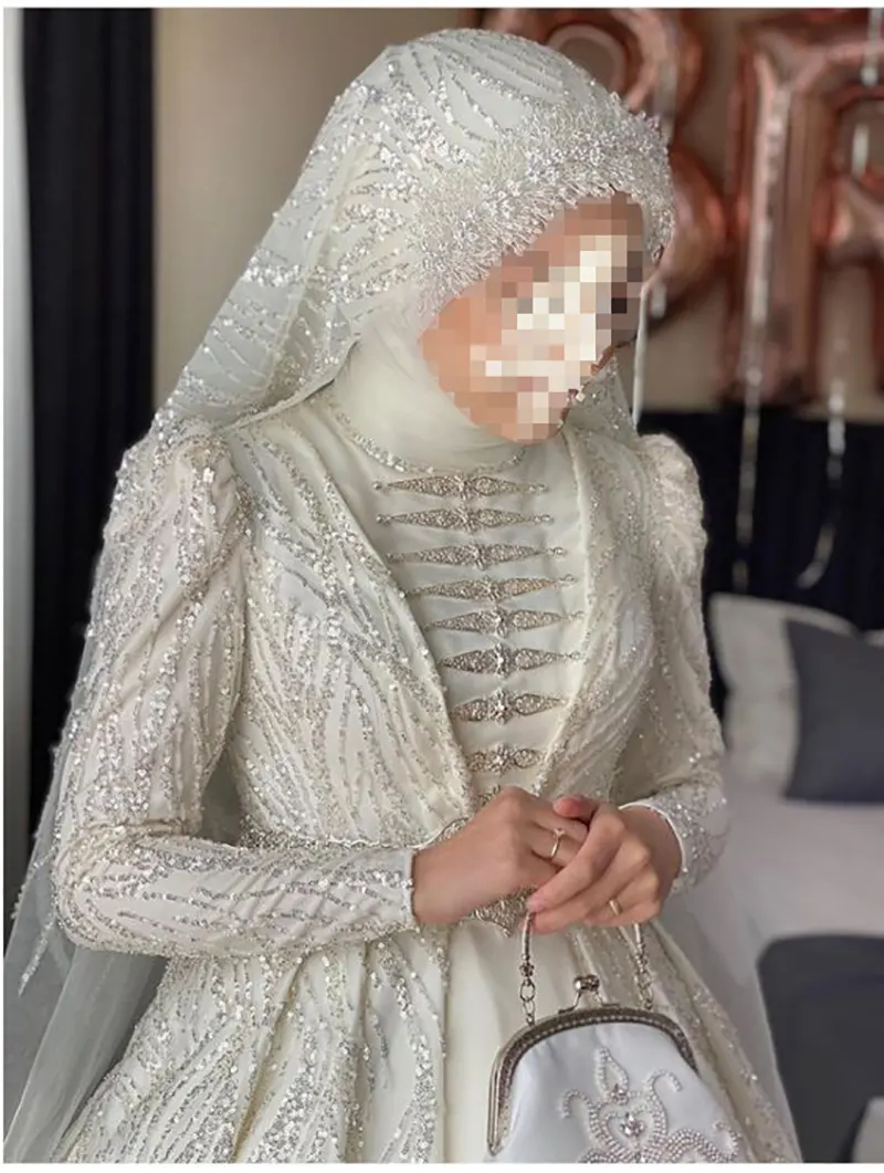 مدل مقنعه حجاب عروس