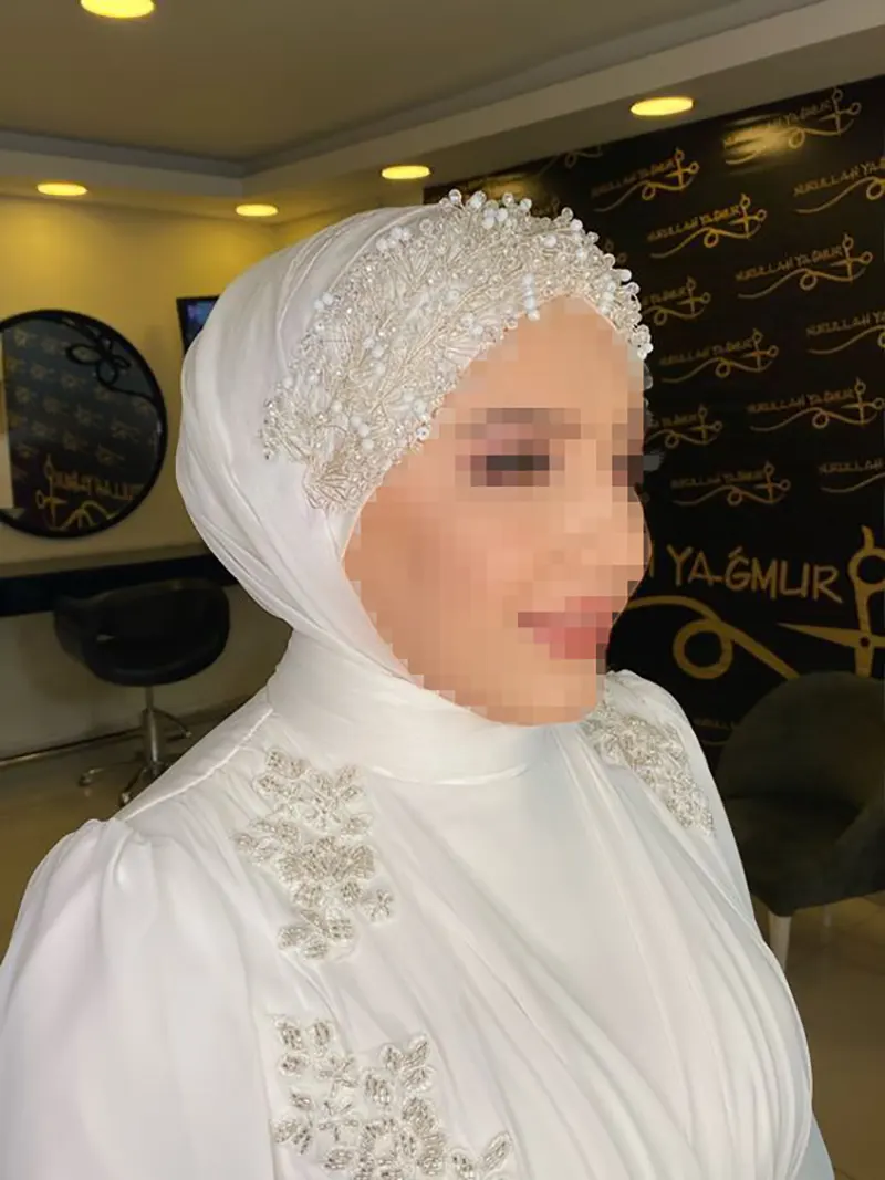 مدل مقنعه حجاب عروس