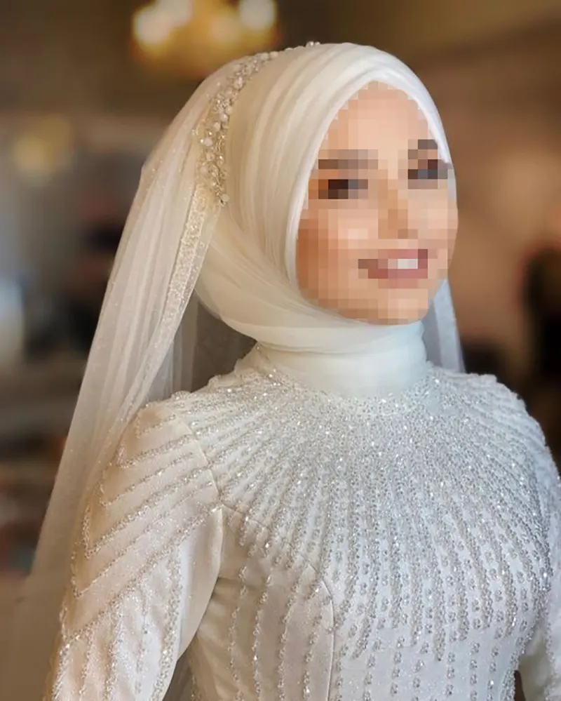 مدل مقنعه حجاب عروس