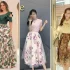 مدل دامن گلدار بهاری فوق العاده شیک و قشنگ برای مهمانی و جشن