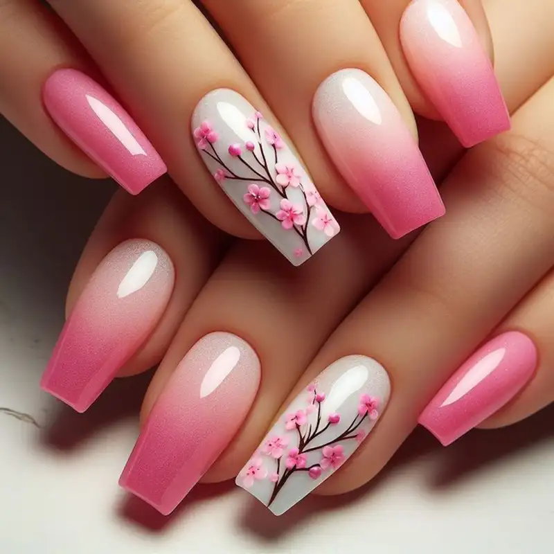مدل ناخن جدید ساده و شیک بهاری