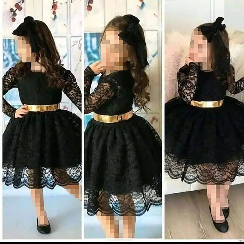 پیراهن مجلسی دخترانه مشکی