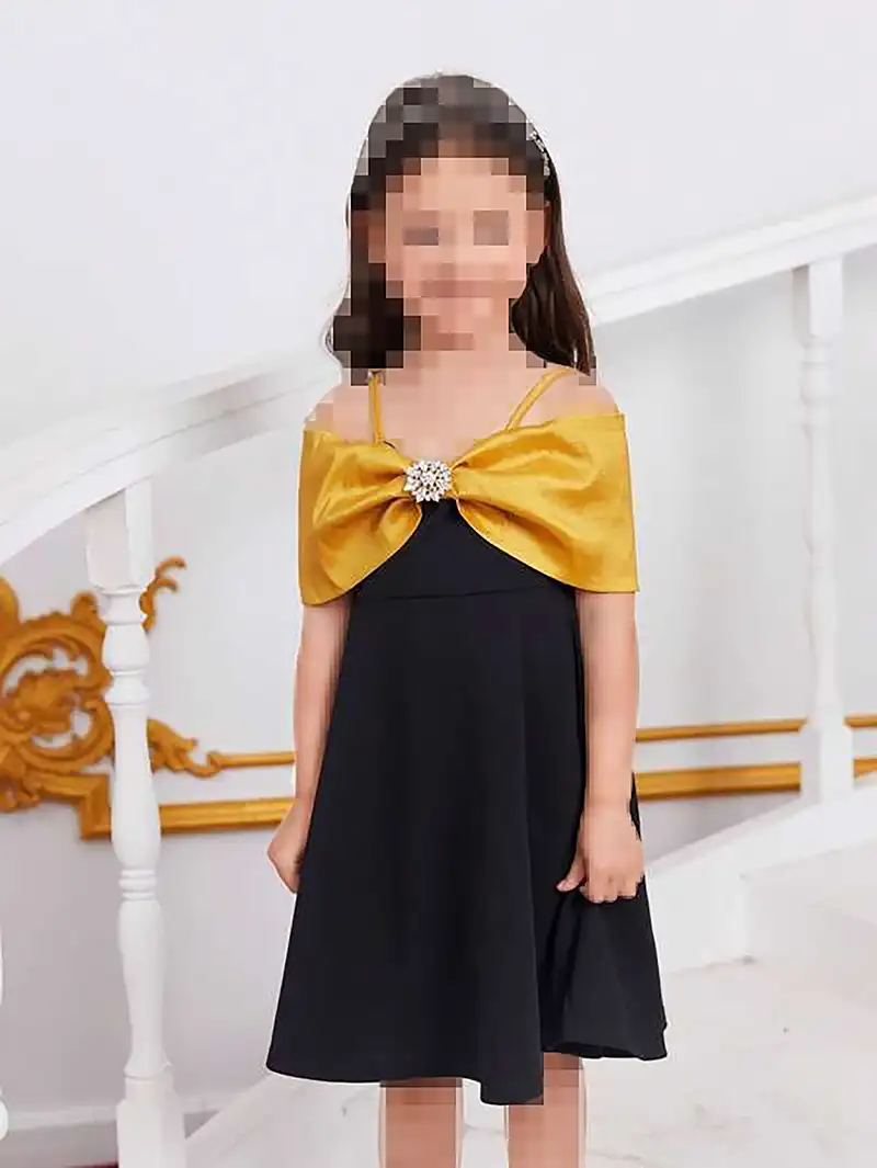 مدل پیراهن پاپیونی دخترانه