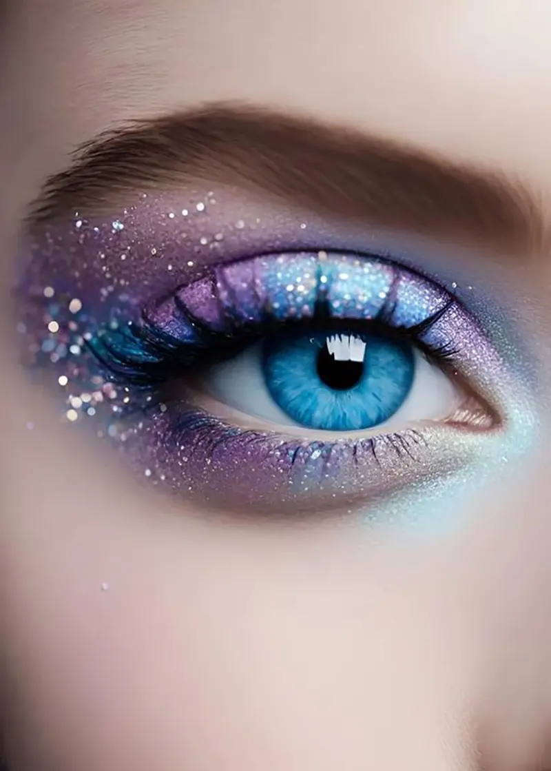 سایه چشم شیک به رنگ بنفش