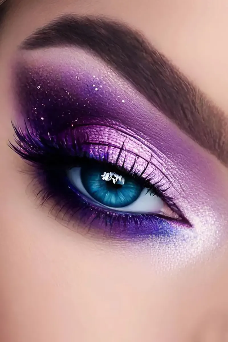 سایه چشم شیک به رنگ بنفش