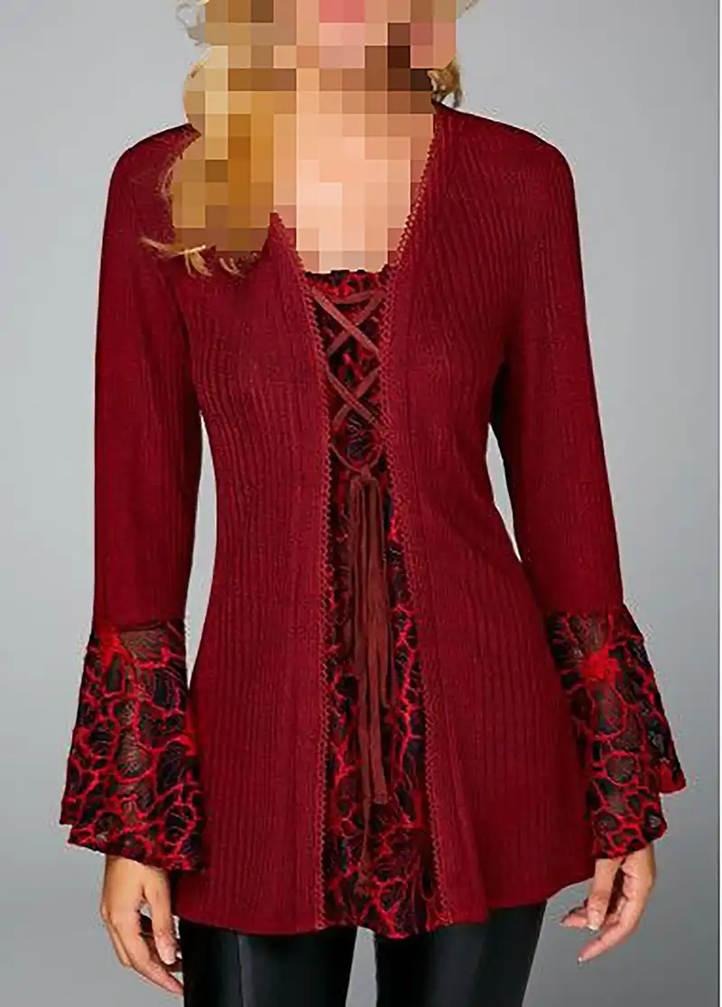 شومیز زنانه زرشکی
