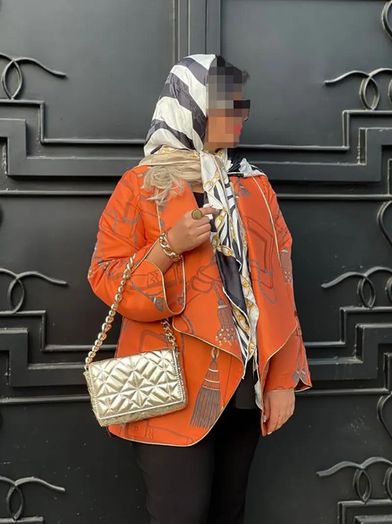مانتو مجلسی جذاب در رنگ نارنجی