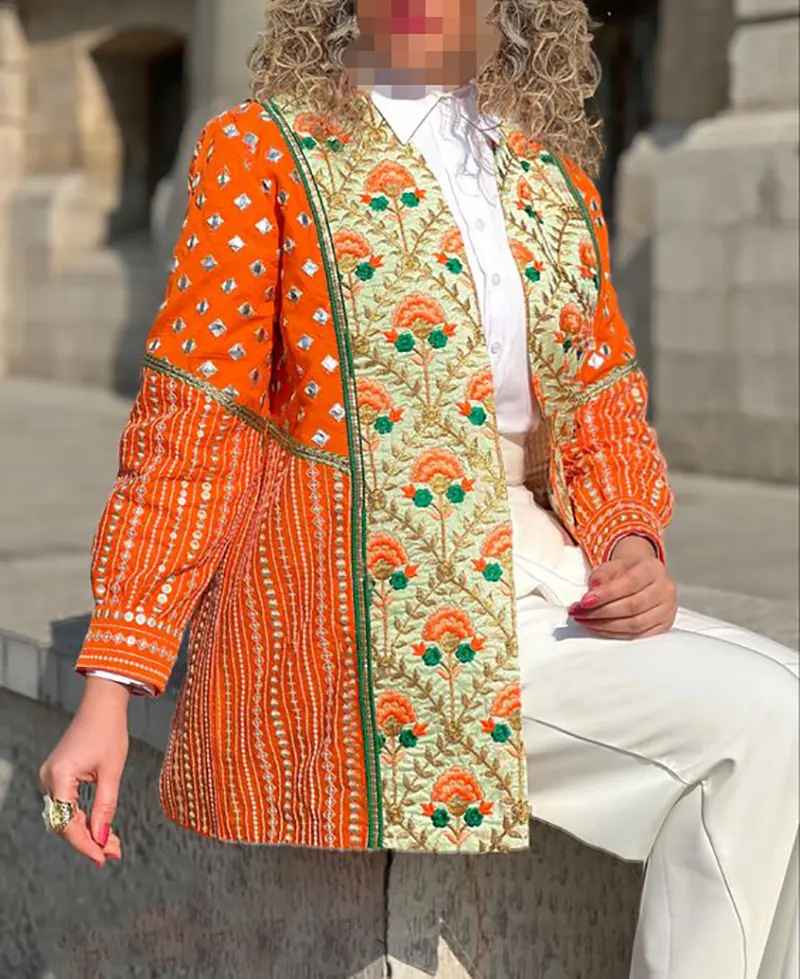 مانتو مجلسی جذاب در رنگ نارنجی
