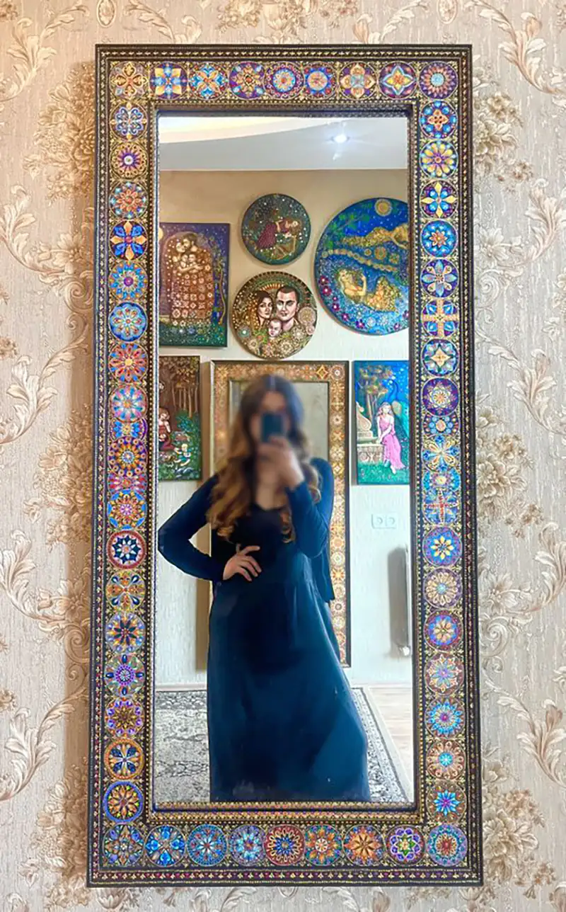 مدل آینه خاتم کاری تذهیب