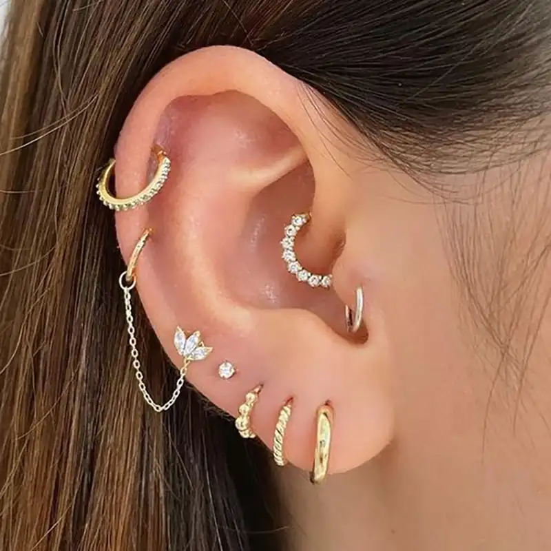 مدل گوشواره‌های ست دوتایی و چندتایی 