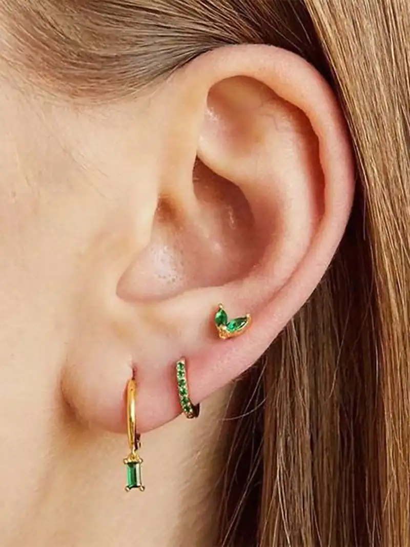 مدل گوشواره‌های ست دوتایی و چندتایی 