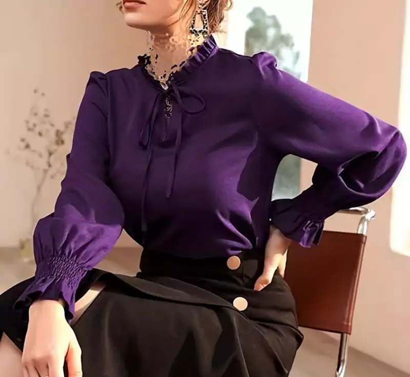 شیک ترین مدل شومیز بنفش