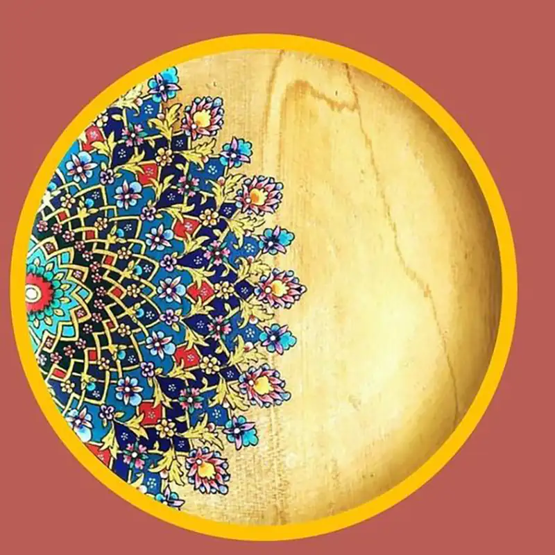 سینی چوبی باطرح تذهیب