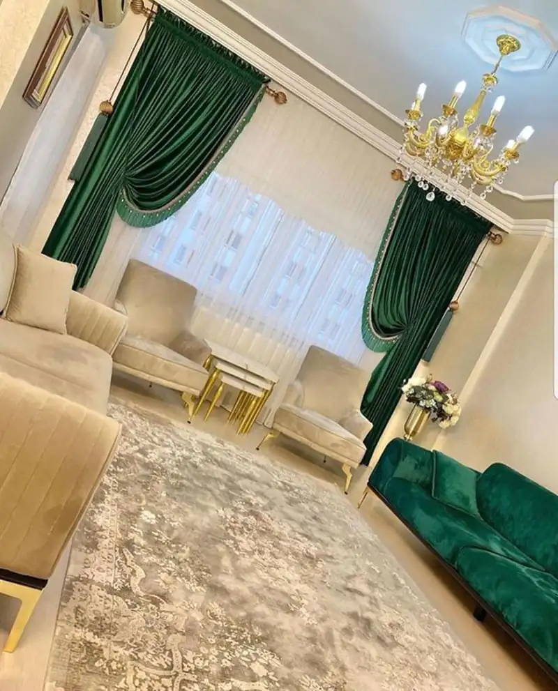 دیزاین منزل با رنگ سبز لاکچری