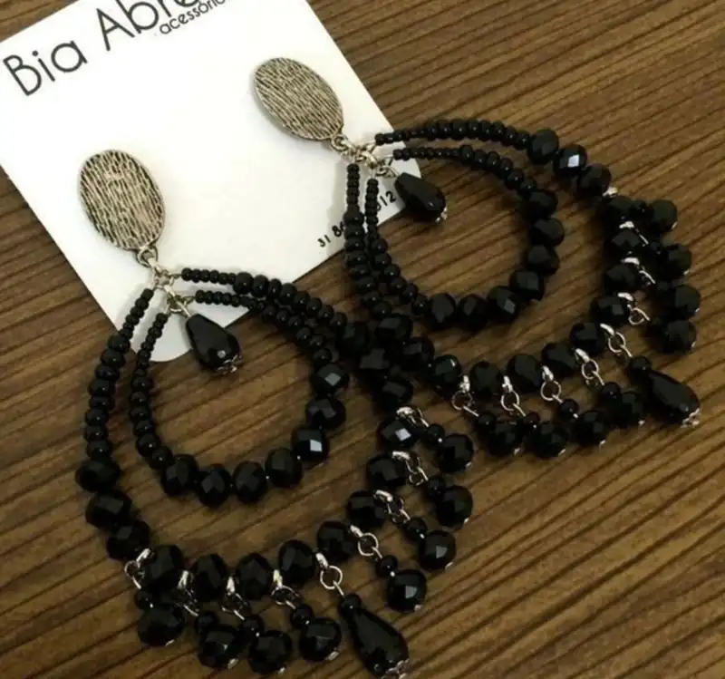 گوشواره لوکس مشکی دخترانه