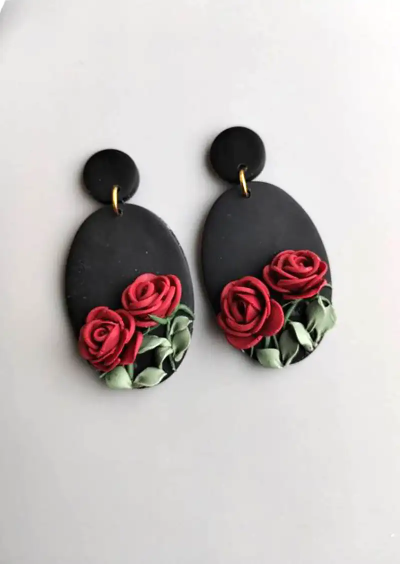 گوشواره شیک دستساز سفالی