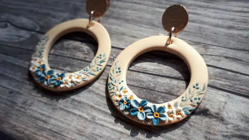 گوشواره شیک دستساز سفالی