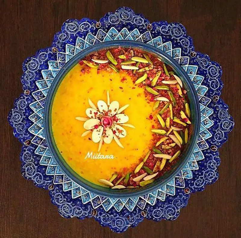 ایده شیک و مجلسی برای تزیین شله زرد