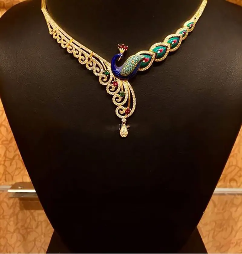 جواهرات طلا طرح طاووس