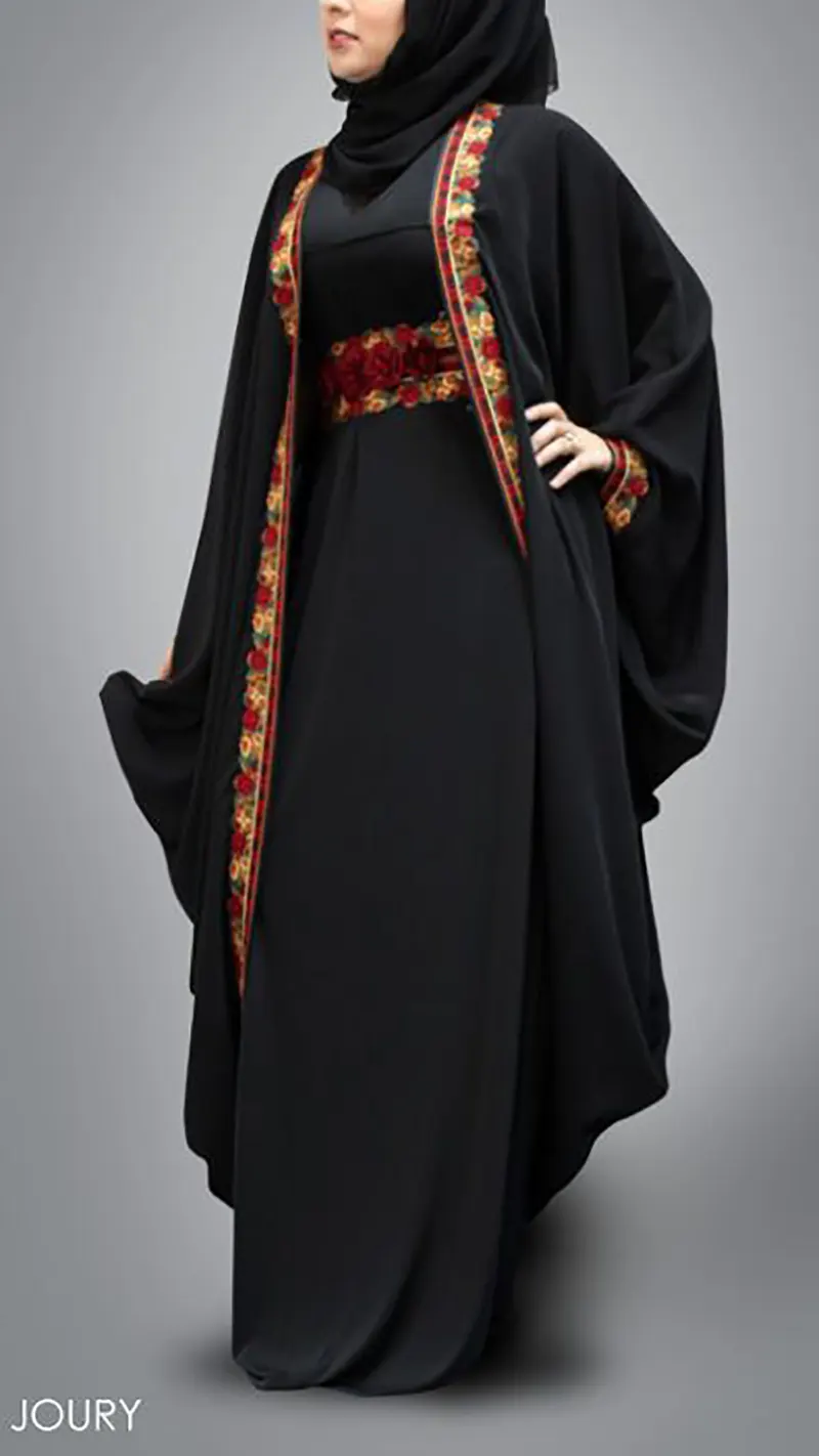 مانتو عبایی مشکی زنانه