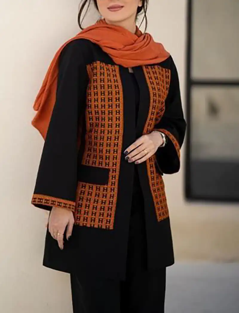 مانتو مزونی سوزن دوزی
