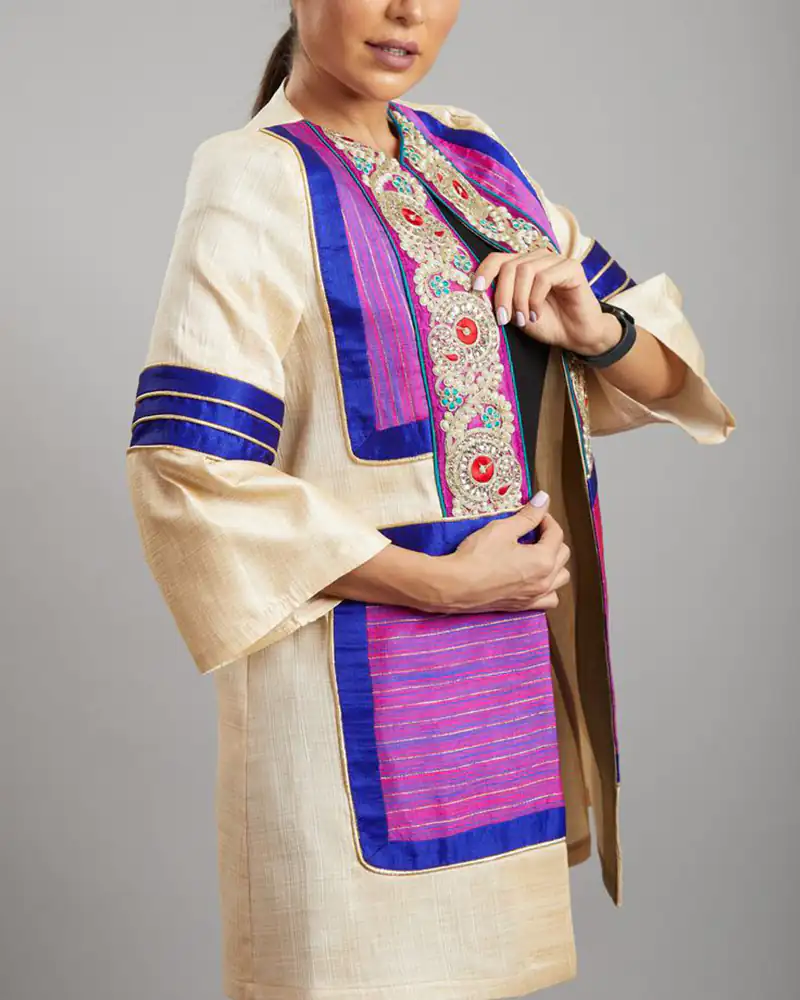 مانتو مزونی سوزن دوزی