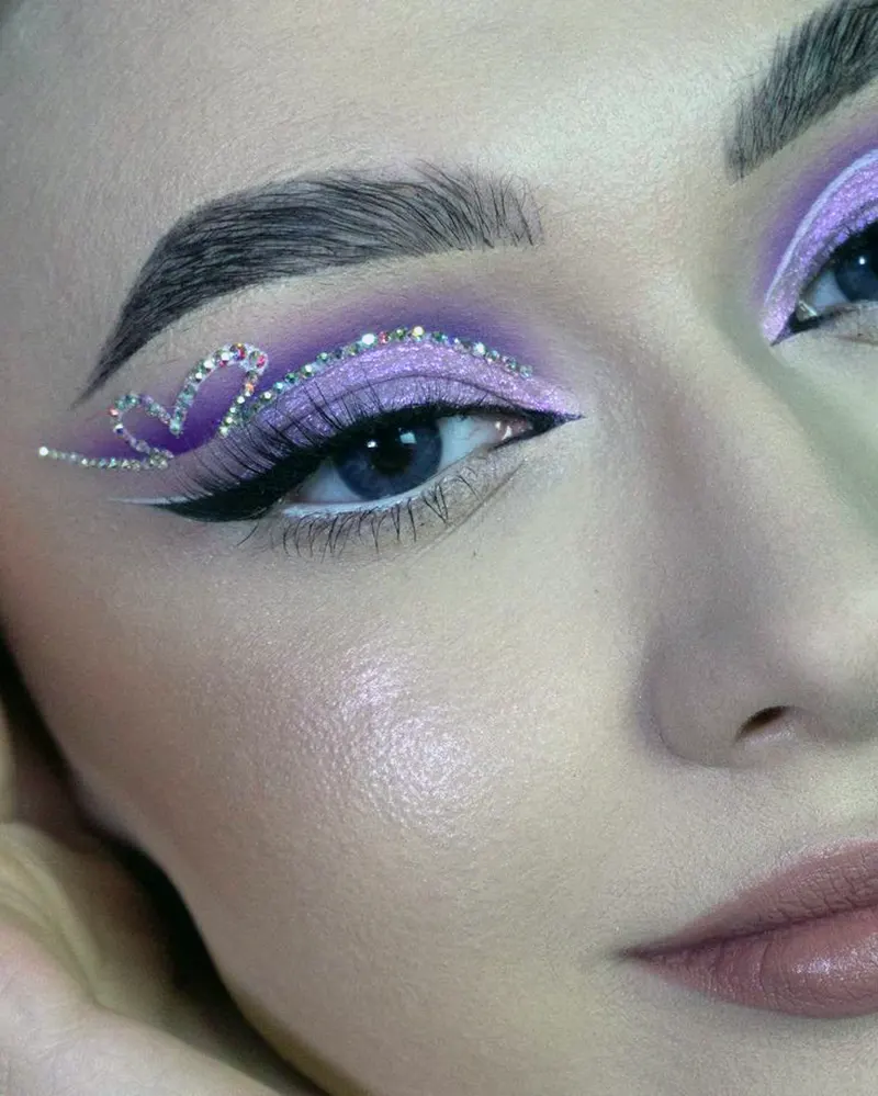 مدل ارایش چشم یاسی