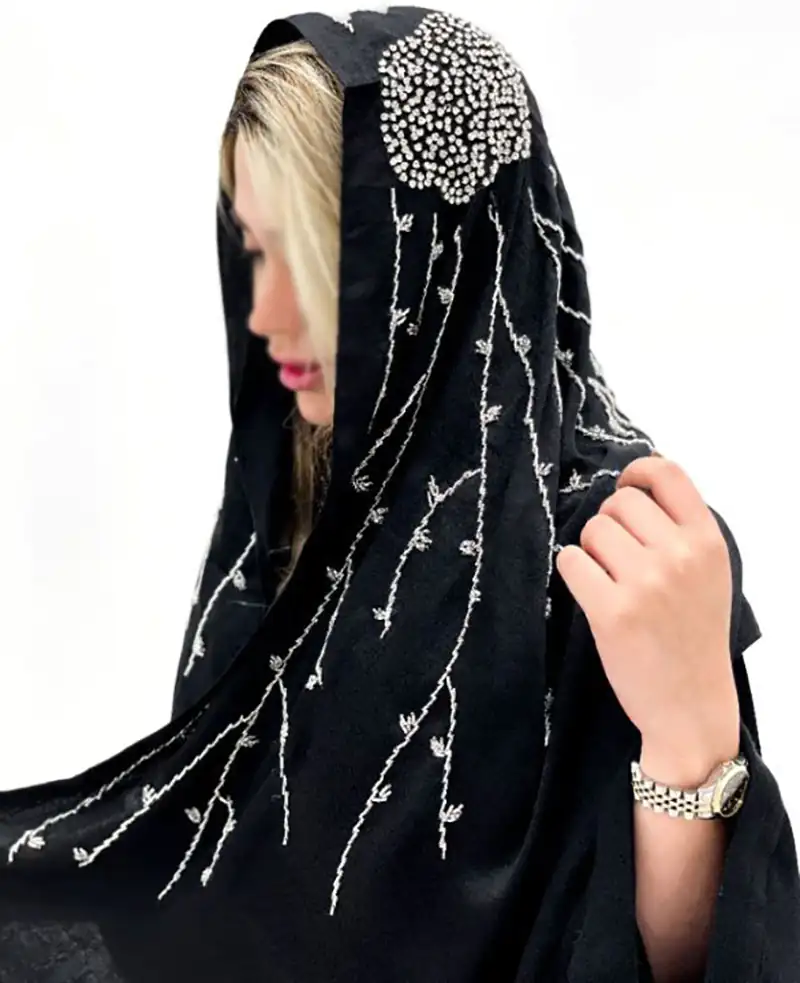 مدل روسری مجلسی مشکی