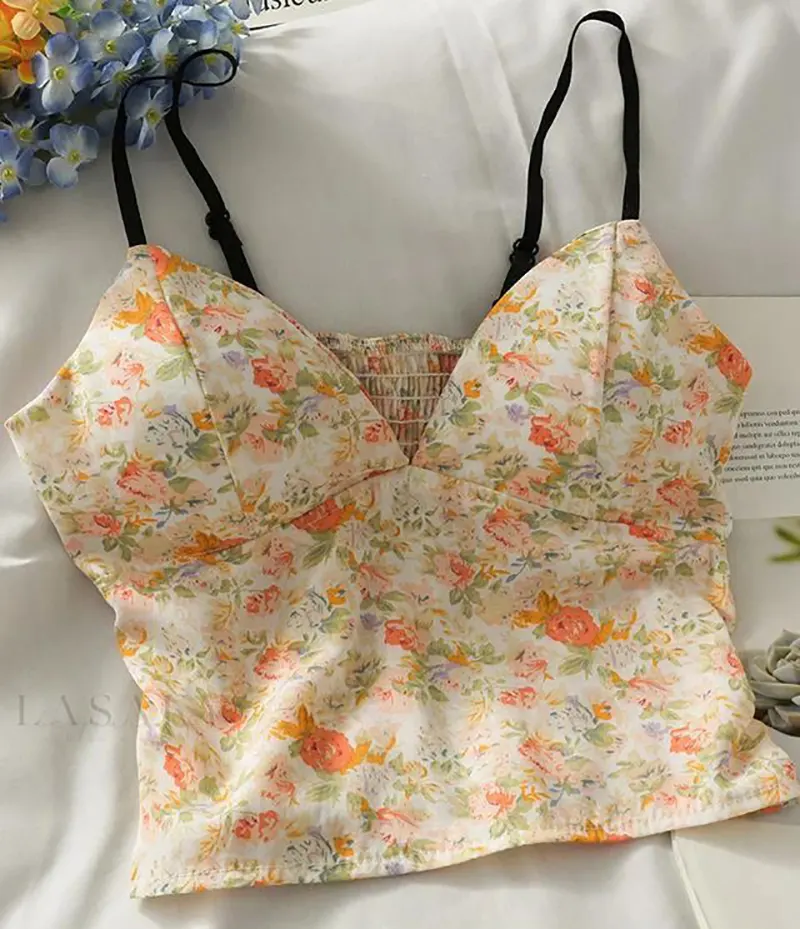 مدل تاپ نخی گلدار