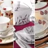 مدل ظروف پذیرایی چینی سفید فوق العاده شیک برای جهزیه عروس