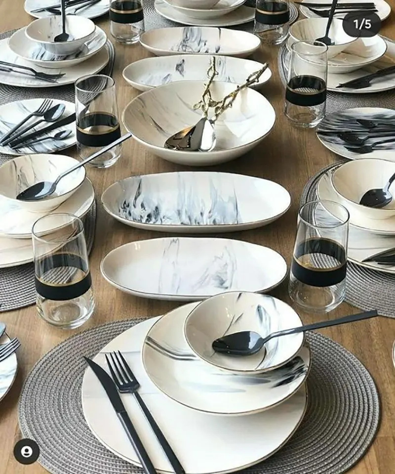 مدل ظروف پذیرایی چینی سفید