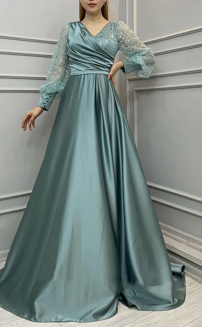 مدل پیراهن مجلسی ساتن زنانه