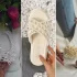 صندل زنانه مرواریدی شیک برای روز عقد یا حنابندان برای عروس های خاص