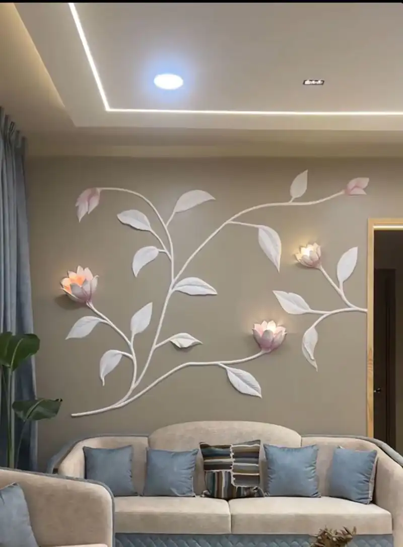 ایده دیزاین دیوار با نور مخفی