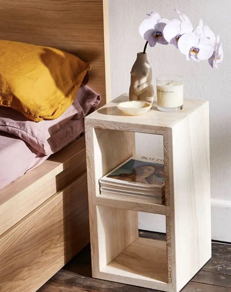 مدل کتابخانه خانگی کوچک کنار مبلی