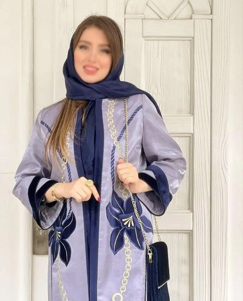 مدل مانتو سرمه ای ترکیبی