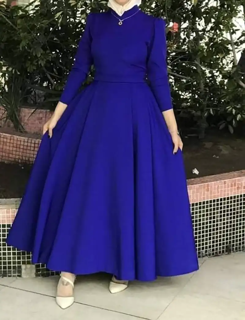 مدل لباس مجلسی آبی کاربنی