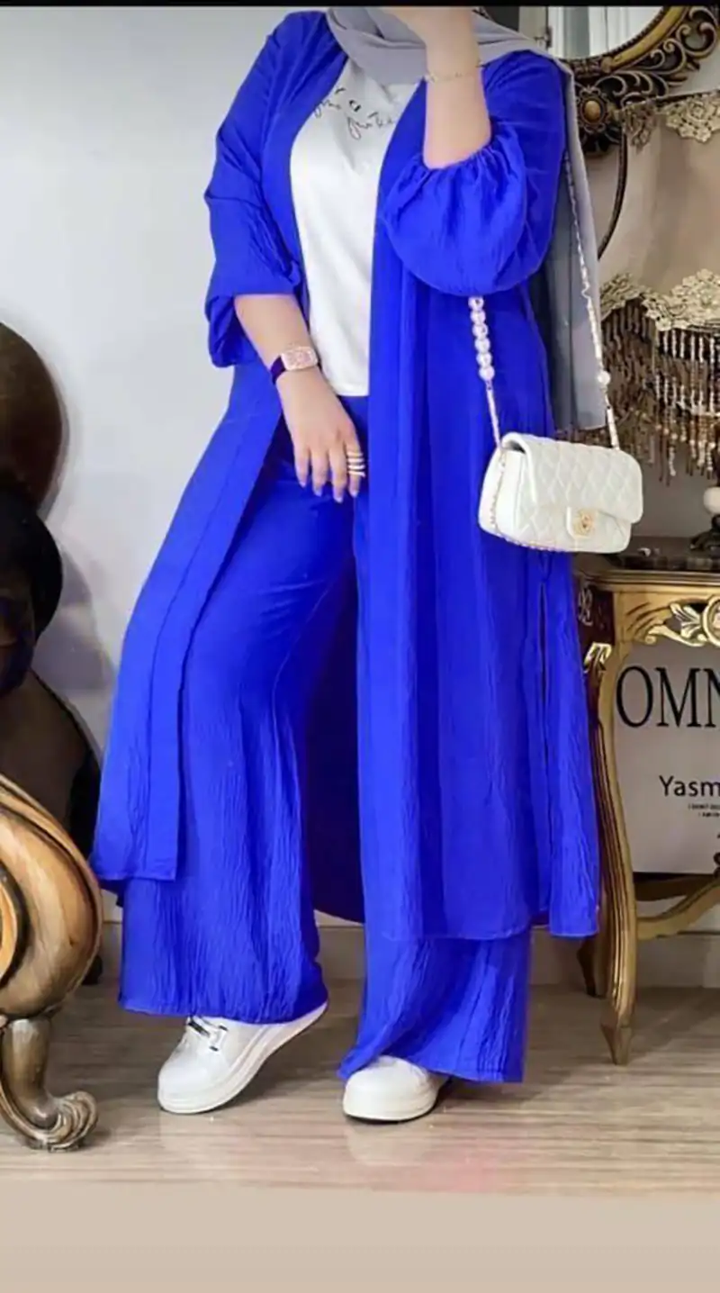 مدل مانتو تابستانی آبی کاربنی