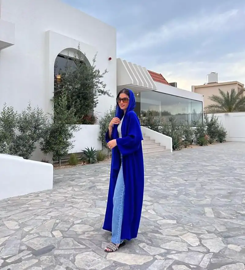مدل مانتو تابستانی آبی کاربنی