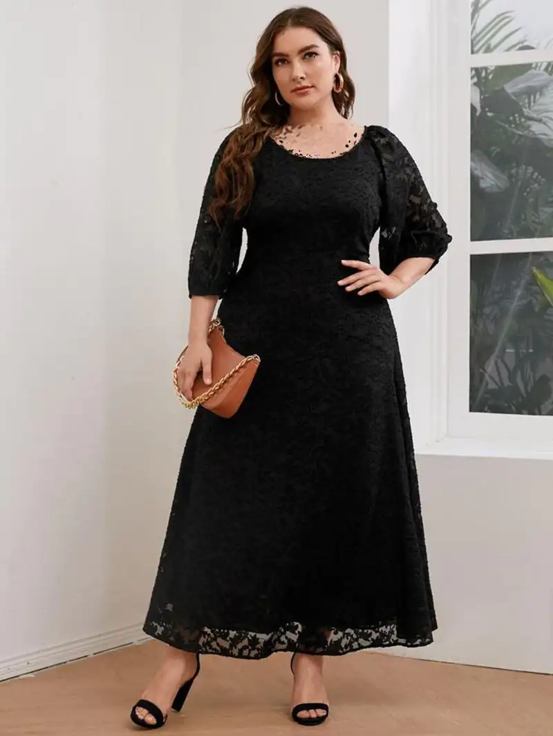 مدل پیراهن زنانه مشکی گیپوری
