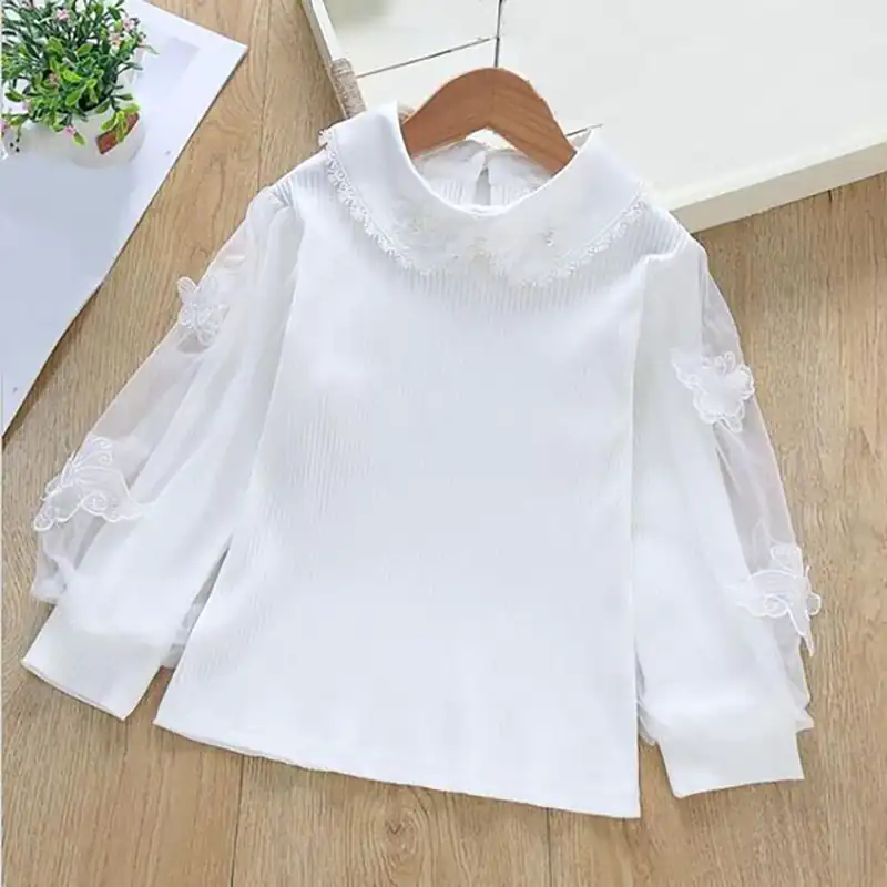 مدل شومیز بچه گانه سفید