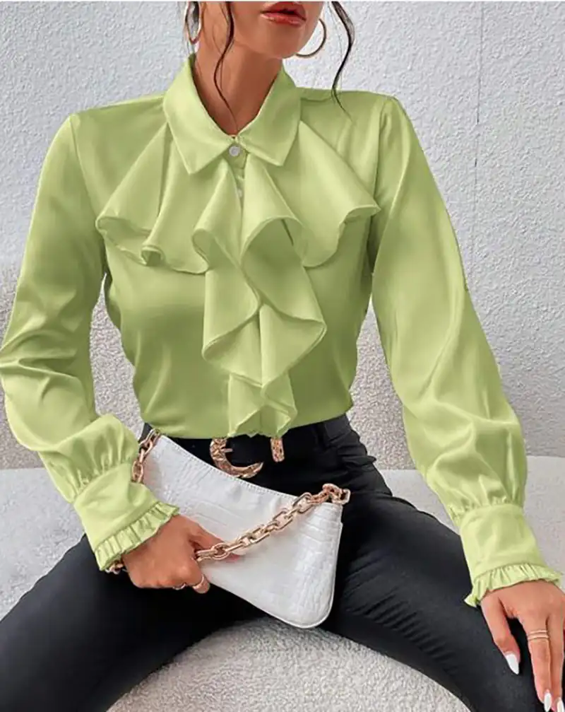 مدل شومیز یقه چین دار جدید